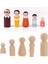 Ahşap Dekoratif Peg Aile Boyama Seti Altı Farklı Boy ve Boyalı Set 1