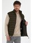 Dik Yaka Slim Fit Erkek Haki Casual Yelek 2