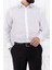 Erkek Slim Fit Dar Yaka Uzun Kol 6 Drop Beyaz Gömlek 4