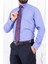 Erkek Slim Fit Dar Yaka Uzun Kol 6 Drop Lila Gömlek 2