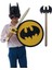 Ahşap Oyuncak Seti 4’lü, Batman Kalkanı, Kılıcı, Baltası ve Maskesi, Yuvarlak 1