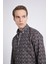 Slim Fit Haki Baskılı Gömlek 2