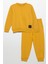 Etiket Detaylı Sweatshirt Jogger Sarı Alt Üst Takım 1