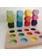 Eşleştirme Tablalı Silindirler ve 12'li Denge Blokları 2'li Set Masif Ahşap Oyunu 5
