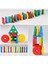 Ahşap Geometrik Şekilli Ahşap Vidalama Yerleştirme Oyunu Puzzle 3