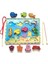 Kalın Ahşap Mıknatıslı Balık Tutma ve İpe Dizme Oyunu - Fish Catching Game 1