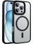 Apple iPhone 16 Pro Max Kılıf Flet Wireless Şarj Özellikli Mat Arka Füme Yüzey Siyah 1