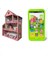 Ahşap Oyun Evi 80CM 21 Eşya Pembe Işıklı Yeşil Telefonlu 1