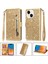 IPhone 15 Için Fermuar Cep Durumda Artı Glitter Cüzdan Kılıf Manyetik Pu (Yurt Dışından) 1