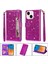 IPhone 15 Için Fermuar Cep Durumda Artı Glitter Cüzdan Kılıf Manyetik Pu (Yurt Dışından) 1