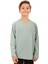 2'li Bisiklet Yaka Uzun Kollu Çizgili ve Düz Unisex Çocuk Sweatshirt Açık Mavi-Bej 3