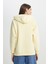 Loose Fit Rahat Kesim Kapüşonlu Içi Polarlı Sarı Sweatshirt 5