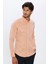 Erkek Slim Fit Dar Kesim Pamuklu Kolay Ütü Turuncu Düğmeli Yaka Gömlek 1
