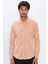 Erkek Slim Fit Dar Kesim Pamuklu Kolay Ütü Turuncu Düğmeli Yaka Gömlek 2