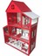 Ahşap Oyun Evi 80CM 36 Eşya Kırmızı Isim Yazılır 2