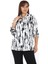Büyük Beden Desenli Kadın Gömlek 1