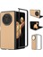Honor Magic V3 Gold Için Siyah Kenar Karbon Fiber Doku Pu Kılıf (Yurt Dışından) 1