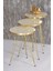 Tekno Trust Retro Zigon Sehpa Gold Krem Tel Bej 34 x 34 Suntalam 3 Retro Yuvarlak 2 Yıl 2