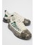 Erkek Kalın Taban Bağcıklı Günlük Sneaker Gerçek Deri Mc 20036 Beyaz/yeşil 2