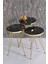 Tekno Trust 34 x 34 Zigon Sehpa Gold Bendir Tel Retro 2 Yıl Siyah 3 Yuvarlak Retro Suntalam 2