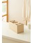 6 Bölmeli Bej Çekmece İçi Dolap Çamaşır Düzenleyici Katlanır Saklama Kutusu Organizer 13x28x13 cm 1