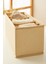 6 Bölmeli Bej Çekmece İçi Dolap Çamaşır Düzenleyici Katlanır Saklama Kutusu Organizer 13x28x13 cm 5