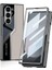 Samsung Galaxy Z Fold 6 Kılıf Ultra Ince Kamera Korumalı Pc + Deri Arka Yüzey Kıpta Poligan Kapak - Siyah 2