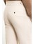 Düz Bej Super Slim Fit Kemerli Keten Erkek Şort 4