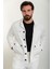 Çizgili Ekru Slim Fit Erkek Mont Pantolon Takım 4
