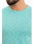 Kırçıllı Yeşil Slim Fit Bisiklet Yaka Erkek T-Shirt 2