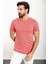 Kırçıllı Kiremit Slim Fit Bisiklet Yaka Erkek T-Shirt 3