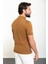 Desenli Kamel Slim Fit Polo Yaka Erkek Triko Gömlek 4