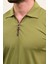 Düz Slim Fit Fermuarlı Polo Yaka Erkek T-Shirt 2