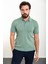Düz Açık Yeşil Slim Fit Polo Yaka Erkek Triko T-Shirt 1