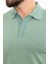 Düz Açık Yeşil Slim Fit Polo Yaka Erkek Triko T-Shirt 2