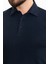 Desenli Lacivert Slim Fit Polo Yaka Erkek T-Shirt 2