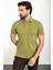 Düz Yeşil Slim Fit Polo Yaka Erkek T-Shirt 3