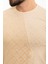 Desenli Kamel Slim Fit Bisiklet Yaka Erkek T-Shirt 2