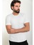Desenli Ekru Slim Fit Bisiklet Yaka Erkek T-Shirt 3
