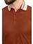 Parçalı Kiremit Slim Fit Polo Yaka Erkek T-Shirt 2