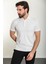 Düz Ekru Slim Fit Polo Yaka Erkek T-Shirt 3