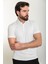 Düz Ekru Slim Fit Polo Yaka Erkek T-Shirt 4