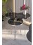 Tekno Trust Modern Zigon Sehpa Gümüş Bendir Tel 2 Yıl 34 x 34 Yuvarlak Suntalam Siyah Modern 3 1
