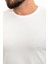 Desenli Ekru Slim Fit Bisiklet Yaka Erkek T-Shirt 2