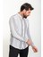Çizgili Siyah Slim Fit Uzun Kollu Erkek Gömlek 3