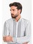 Çizgili Siyah Slim Fit Uzun Kollu Erkek Gömlek 4