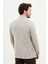 Desenli Kahverengi Slim Fit Torba Cep Mono Yaka Keten Erkek Ceket 5