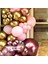 Balon Seti Krom Gold-Krom Pembe-Pastel Pembe 60 Lı Balon Zinciri Seti 4