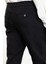 Düz Siyah Super Slim Fit Beli Lastikli Erkek Pantolon 4