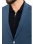 Düz Indigo Slim Fit Torba Cep Mono Yaka Spor Erkek Takım Elbise 2